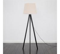 Valuelights Barbro Black Tripod Floor Lamp With Beige Tapered Shade