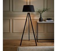 Valuelights Barbro Black Tripod Floor Lamp With Black/copper Shade
