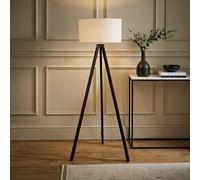 MiniSun | Modern Black Wood Tripod Design Floor Lamp with a White Drum Shade | Floor Lamps & Torchieres, Home Décor & Improvement Essential