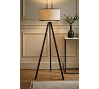 Valuelights Barbro Black Tripod Floor Lamp With Trim Drum Shade