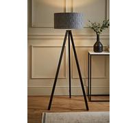 MiniSun | Modern Black Wood Tripod Design Floor Lamp with a Grey Felt Light Shade | Floor Lamps & Torchieres, Home Décor & Improvement Essential