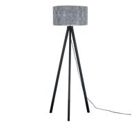 MiniSun | Modern Black Wood Tripod Design Floor Lamp with a Grey Felt Light Shade | Floor Lamps & Torchieres, Home Décor & Improvement Essential