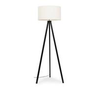 ValueLights | Large Black Wood Tripod Design Floor Lamp with a Cream Boucle Shade | Floor Lamps, Home Décor & Improvement Essential
