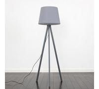 Valuelights Barbro Grey Tripod Floor Lamp With Tapered Shade