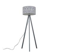 MiniSun | Modern Grey Wood Floor Lamp with a Grey Felt Drum Shade | Floor Lamps & Torchieres, Home Décor & Improvement Essential