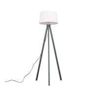 MiniSun | Modern Copper Wood Floor Lamp with a White Faux Linen Tapered Shade | Floor Lamps & Torchieres, Home Décor & Improvement Essential