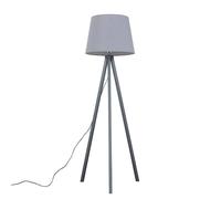 Valuelights Barbro Grey Wood Tripod Floor Light Lamp With Xl Taper Shade Grey