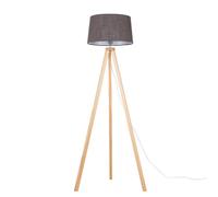 MiniSun | Modern Light Wood Tripod Design Floor Lamp with a Grey Tapered Shade | Floor Lamps & Torchieres, Home Décor & Improvement Essential