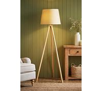 MiniSun | Modern Light Wood Tripod Design Floor Lamp with a Beige Tapered Shade | Floor Lamps & Torchieres, Home Décor, Improvement & Lifestyle Essential