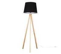 MiniSun | Modern Light Wood Tripod Design Floor Lamp with a Black Tapered Shade | Floor Lamps & Torchieres, Home Décor & Improvement Essential