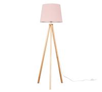 MiniSun | Modern Light Wood Tripod Design Floor Lamp with a Pink Tapered Shade | Floor Lamps & Torchieres, Home Décor & Improvement Essential