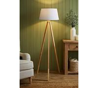 MiniSun | Modern Light Wood Tripod Design Floor Lamp with a White Tapered Shade | Floor Lamps & Torchieres, Home Décor & Improvement Essential