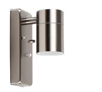 ValueLights Barrow Dusk/Dawn Silver IP44 Outdoor Wall Downlight with 5w LED Bulb ValueLights Silver