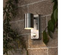 MiniSun | Modern Stainless Steel Outdoor Garden Wall Down Light with PIR Motion Sensor | Outdoor Wall Lights, Home Décor & Improvement Essential | IP44 Rated