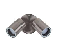 Valuelights Barrow Twin Twin Silver Outdoor Wall Downlight Silver