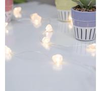 ValueLights | Battery Operated Natural Crystal String Lights Raw Stone Healing Light | Indoor, Home Décor & Improvement Essential | Clear Quartz