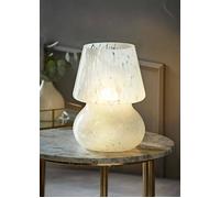 Valuelights Beau Confetti Glass Table Lamp In White White