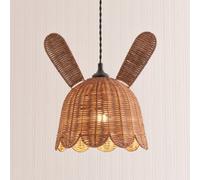 Valuelights Bella Natural Rattan Bunny Rabbit Easy Fit Ceiling Lamp Shade (D)25Cm