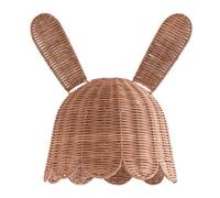 ValueLights | Bella Natural Rattan Bunny Rabbit Easy Fit Ceiling Pendant Lamp Shade with Bulb | Shades, Home Décor & Improvement Essential | Light Bulb Included | 250mm Shade Width