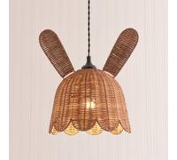 ValueLights | Bella Natural Rattan Bunny Rabbit Easy Fit Ceiling Pendant Lamp Shade | Shades, Home Décor & Improvement Essential