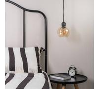 Valuelights Bellamy Easy Fit Amber Glass Shade With Led Warm White Bulb Amber 6 inches