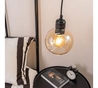 Bellamy Easy Fit Amber Glass Shade with LED Warm White Bulb ValueLights Amber 6 inches