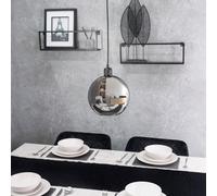 Valuelights Bellamy Easy Fit Smoked Glass Globe Lampshade Ceiling Light Shade And Bulb (D)25Cm