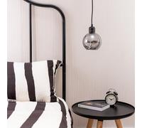 Valuelights Bellamy Small Easy Fit Smoked Glass Globe Lampshade Ceiling Light Shade And Bulb (D)15Cm