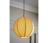 Valuelights Belle Woven Fabric Ball Easy Fit Ceiling Pendant Lamp Shade In Natural Natural