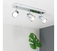 ValueLights Benton Adjustable Spotlight IP44 Rated Bathroom 3 Bar Ceiling Light in Silver ValueLights Silver