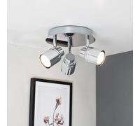 ValueLights Benton Adjustable Spotlight IP44 Rated Bathroom 3 Way Ceiling Light in Silver ValueLights Silver