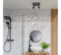 ValueLights Benton Adjustable Spotlight IP44 Rated Bathroom 4 Way Ceiling Light in Grey ValueLights Grey