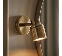 ValueLights | Antique Brass Single Spotlight Adjustable GU10 Spotlight | Bath Wall Lights, Home Décor & Improvement Essential | Mains Wired