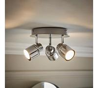 Valuelights Benton Chrome 3 Way Round Ip44 Bathroom Ceiling Spotlight And Warm Bulbs