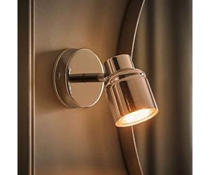 Valuelights Benton Chrome Single Ip44 Bathroom Wall Spotlight And Cool Bulb
