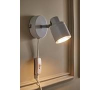 Valuelights Benton Single Adjustable Plug In Spotlight Wall Light In Silver Silver