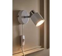 Benton Single White Indoor Wall Spotlight ValueLights White One Size