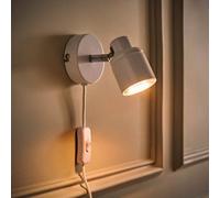 Valuelights Benton White Plug In Wall Spotlight And Bulb