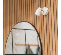 Valuelights Benton White Single Ip44 Bathroom Wall Spotlight And Cool Bulb