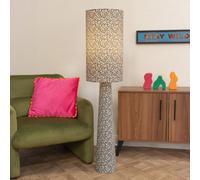 ValueLights | Bertie Leopard Print Full Fabric Midi Floor Lamp