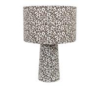 ValueLights | Bertie Leopard Print Full Fabric Table Lamp with LED Bulb | Table Lamps, Home Décor & Improvement Essential | Included LED Bulb