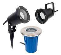ValueLights Berwick Silver Outdoor Ground Spike Light ValueLights Silver