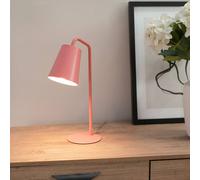 Valuelights Bibi Arched Stem Metal Classic Table Lamp With Led Bulb In Baby Pink Baby Pink One Size