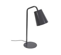 Valuelights Bibi Grey Metal Arched Stem Bedside Table Lamp For Bedroom Office Reading Light - Led Bulb Included
