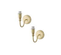 ValueLights Binky Pair of Rechargeable LED Bulb Wall Light Bases in Gold ValueLights Gold