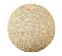 Valuelights Bjorn Medium Ratten Wicker Cream Ceiling Pendant Shade Cream