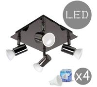 Valuelights Black Ceiling Bar Spotlight And Gu10 Spotlight Led 5W Warm White 3000K Bulbs