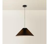 ValueLights | Black Hanging Ceiling Pendant Light Fitting with Pleated Lampshade | Pendant Lights, Home Décor & Improvement Essential | Includes Bulb | Includes Full Wired Fitting