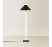 Akira Pleated Shade Slim Floor Lamp ValueLights Black One Size