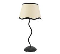 ValueLights | Black Metal Wavy Stem Table Lamp with Black Trim Scallop Shade Living Room Bedroom Light | Table Lamps, Home Décor & Improvement Essential